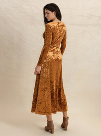 Elegant V-Neck Long Sleeve Midi Dress for Women – Trandifydeal USA