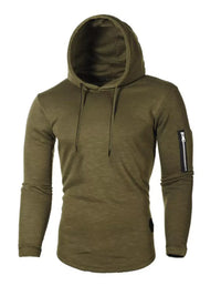 Men's Plus Size Slim Fit Hoodie | Long Sleeve Cotton Blend Pullover