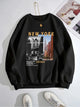 Women’s Graphic Round Neck Sweatshirt – Soft Casual Pullover for Fall Winter Fashion