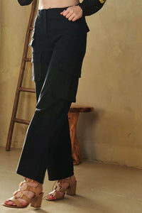 Davi & Dani Flap Pocket Mid Rise Cargo Pants Trandify Deal