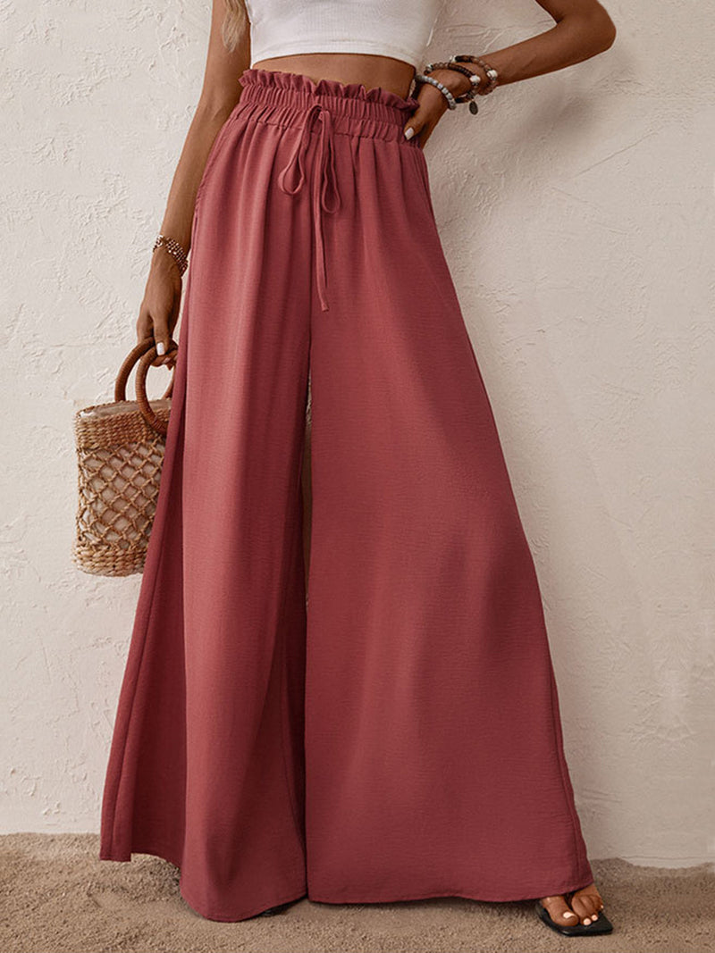 Perfee Frill Tied Wide Leg Pants Trandify Deal