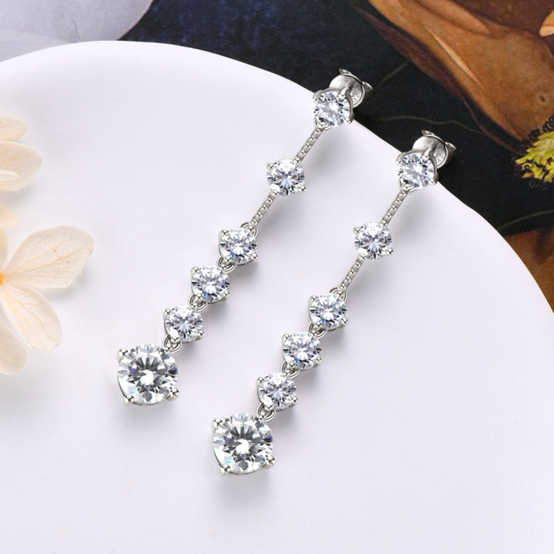 4 Carat Moissanite 925 Sterling Silver Earrings Trandify deal