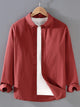 Men’s Plus Size Button-Up Long Sleeve Shirt – Comfort Fit Casual Style