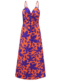 Twisted Printed V-Neck Cami Dress Trandify deal