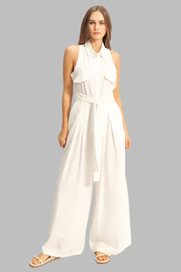 HYFVE Sleeveless Tie Waist Wide Leg Jumpsuit – Women’s Fashion Outfit | TrandifyDeal