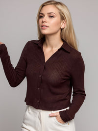 Johnny Collar Long Sleeve Knit Shirt Trandify Deal