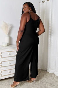 Basic Bae Full Size Spaghetti Strap V-Neck Jumpsuit Trandify deal