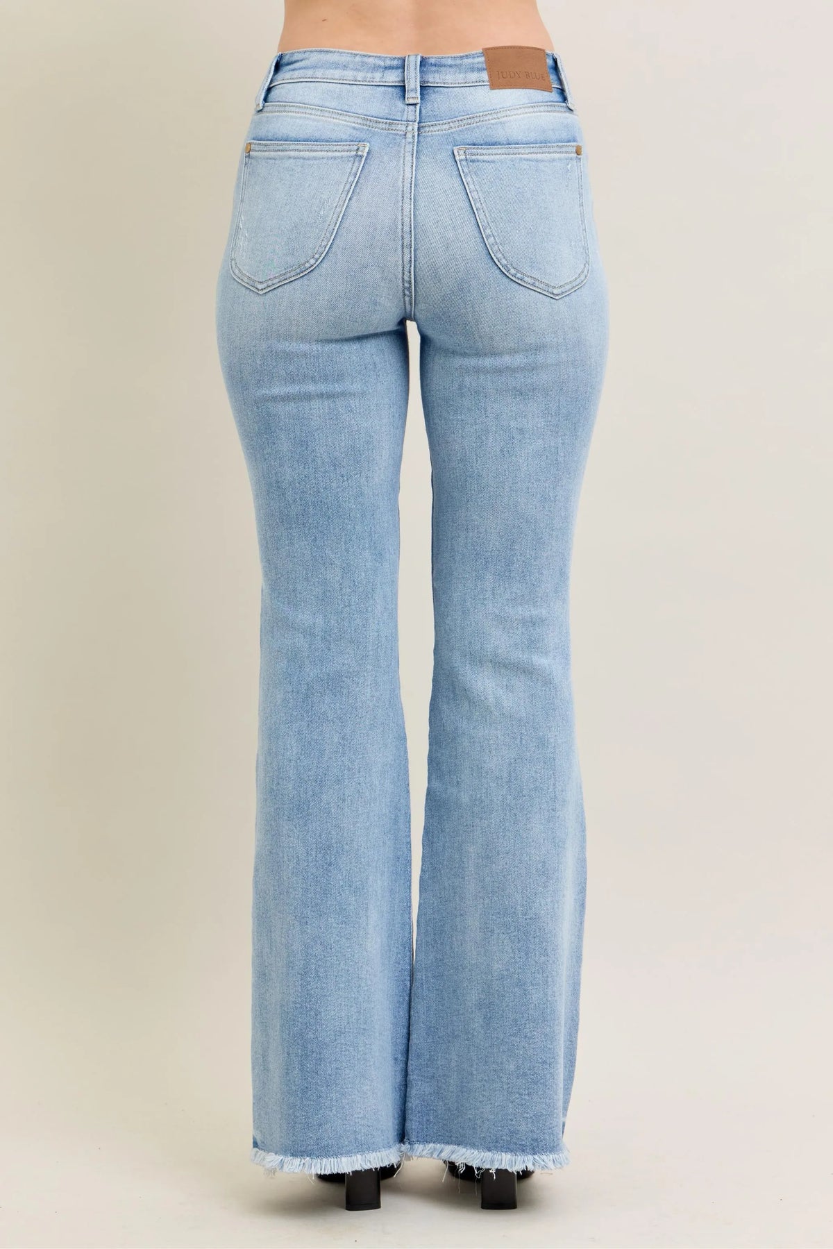 Judy Blue High Waist Flare Jeans with shield pockets