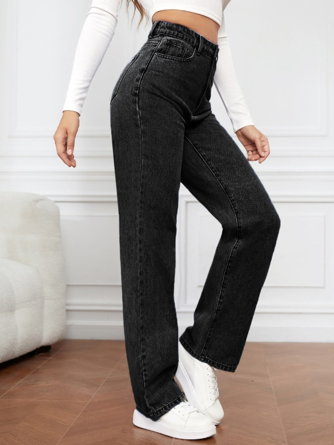 High Waist Straight Jeans Trandify deal