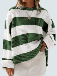Round Neck Long Sleeve Sweater Trandify Deal