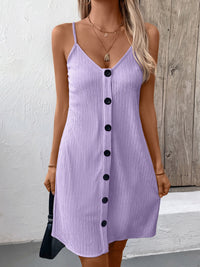 Ivy Lane Textured V-Neck Sleeveless Mini Cami Dress Trandify Deal