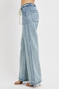 RISEN Women's Straight Leg Jeans with Pockets - Trandify Deal