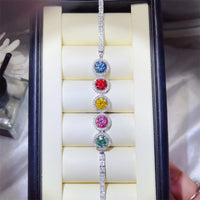 5 Carat Moissanite Sterling Silver Tennis Bracelet for Women – Sparkling Elegant Jewelry Gift