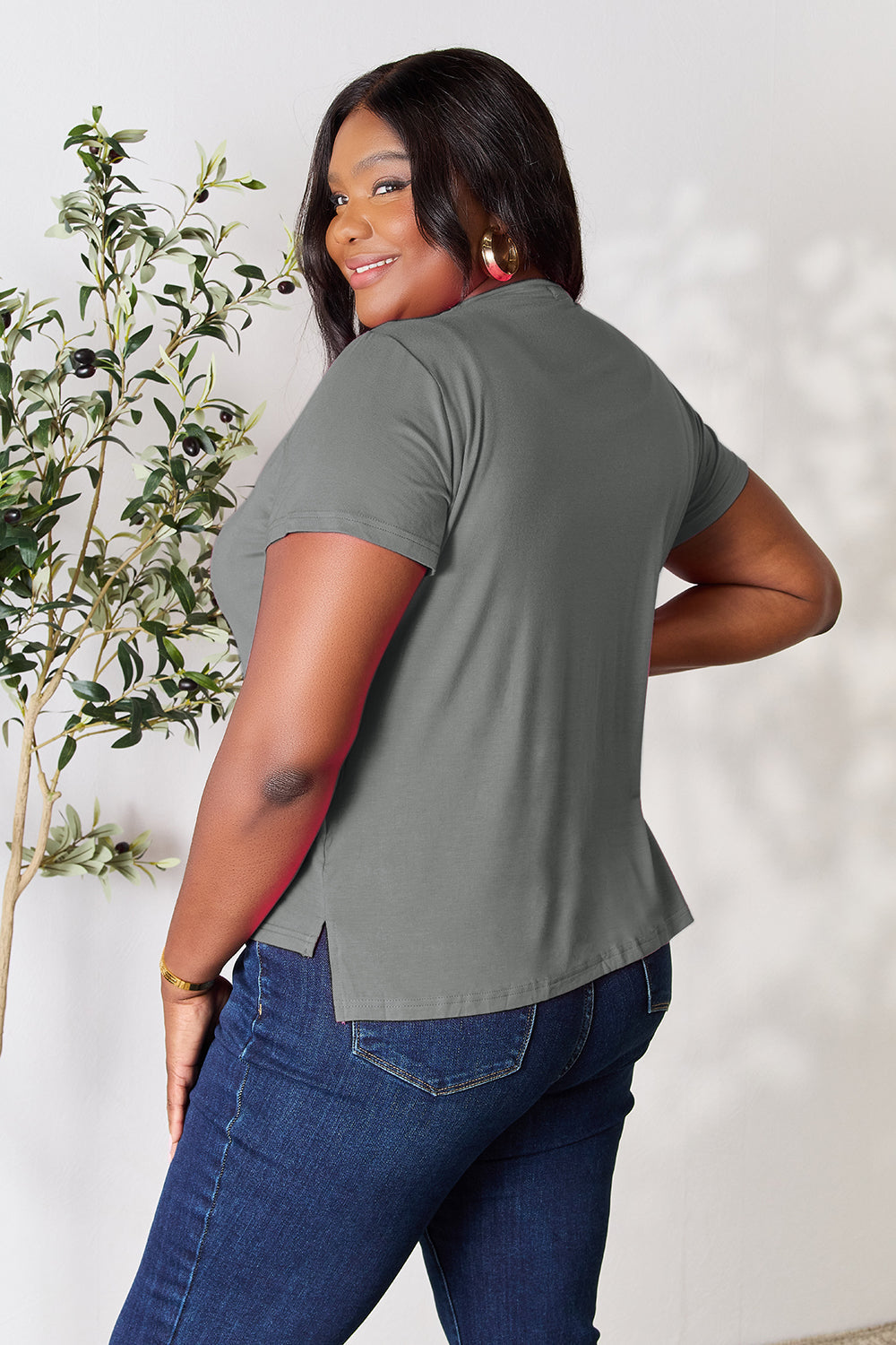 Basic Bae Full Size Round Neck Short Sleeve T-Shirt Trandify deal
