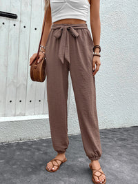 Tied High Waist Pants with Pockets Trandify deal