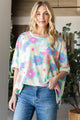 HOPELY Floral Waffle Oversized T-Shirt Trandify deal