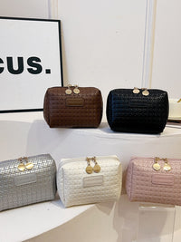 PU Leather Woven Clutch Trandify Deal