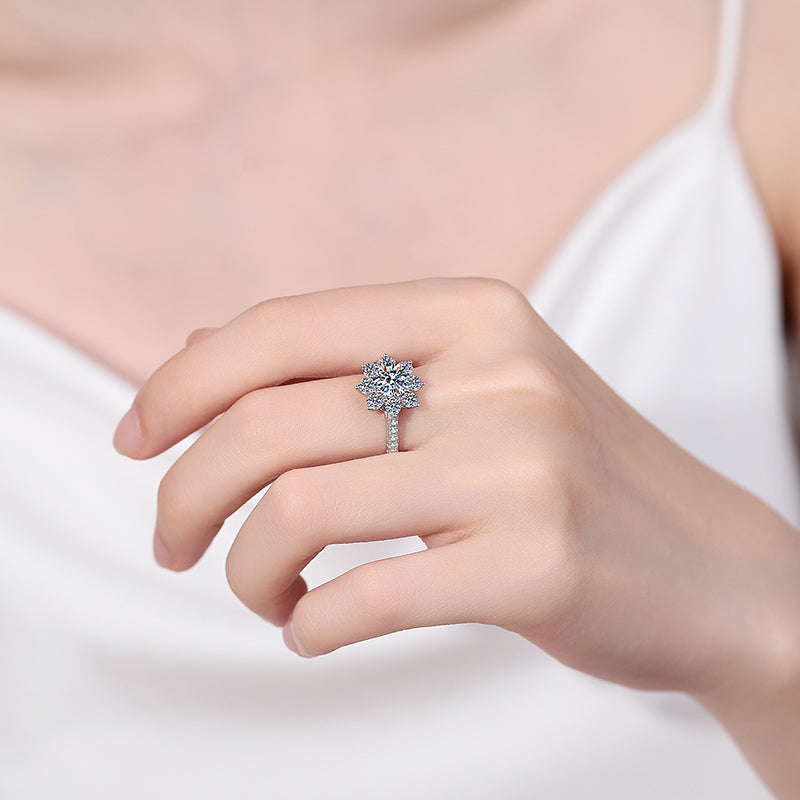 1 Carat Moissanite 925 Sterling Silver Ring Trandify Deal