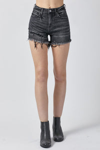 RISEN Raw Hem Denim Shorts with Pockets Trandify deal