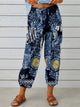 Printed Tied Cropped Pants Trandify deal