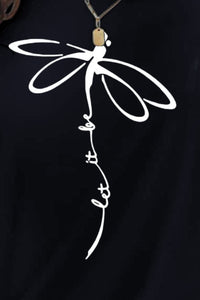 Dragonfly Graphic Round Neck Short Sleeve T-Shirt Trandify deal