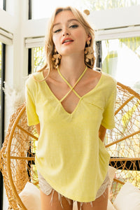 BiBi Tied Detail Short Sleeve T-Shirt Trandify Deal