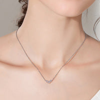925 Sterling Silver Inlaid Moissanite Necklace Trandify Deal