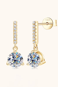 2 Carat Moissanite 925 Sterling Silver Drop Earrings Trandify Deal