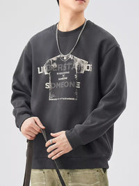 Men's Plus Size Oversized Crewneck Sweatshirt