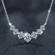 1.7ct moissanite solitaire necklace featuring sparkling diamonds set in sterling silver.