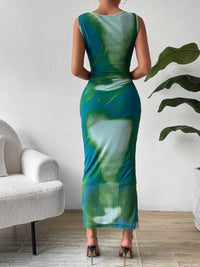 Honey Slit Round Neck Midi Tank Dress Trandify deal