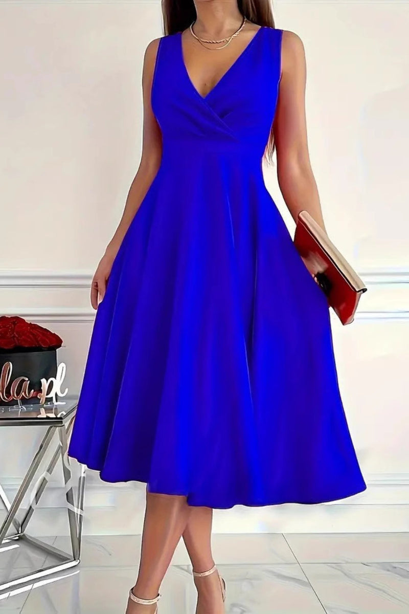 Elegant sleeveless midi dress for women in USA – TrandifyDeal