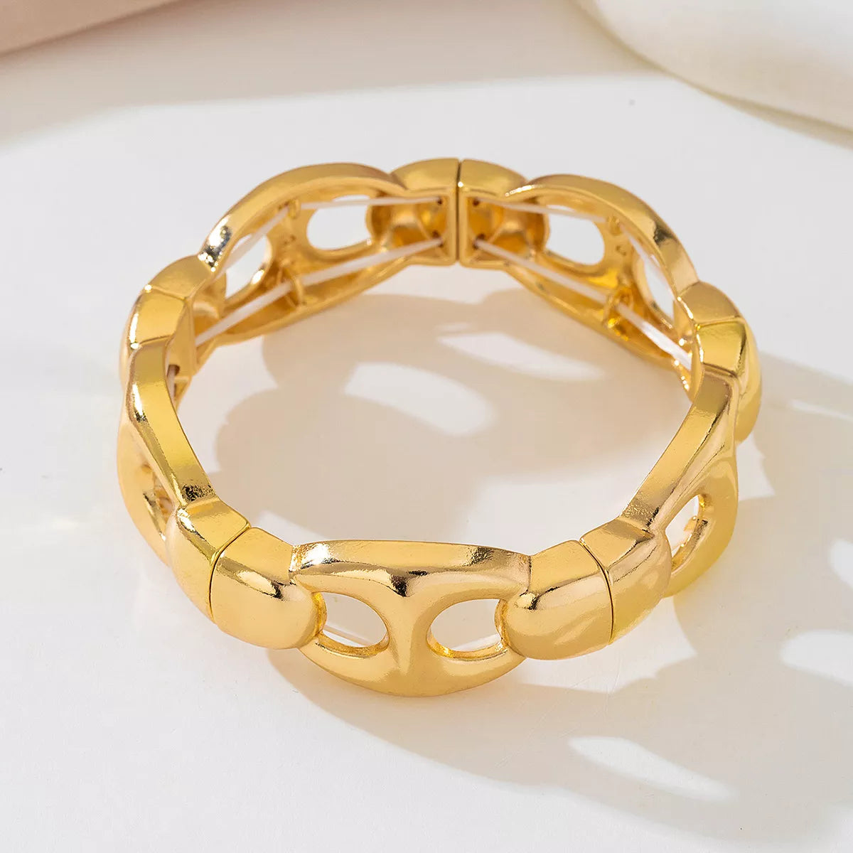 18K Gold-Plated Chain Link Bracelet for Women | Dainty Jewelry