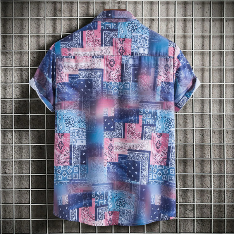 Trendy Plus Size Tropical Shirt for Men - Breathable Vacation Beachwear for Big & Tall