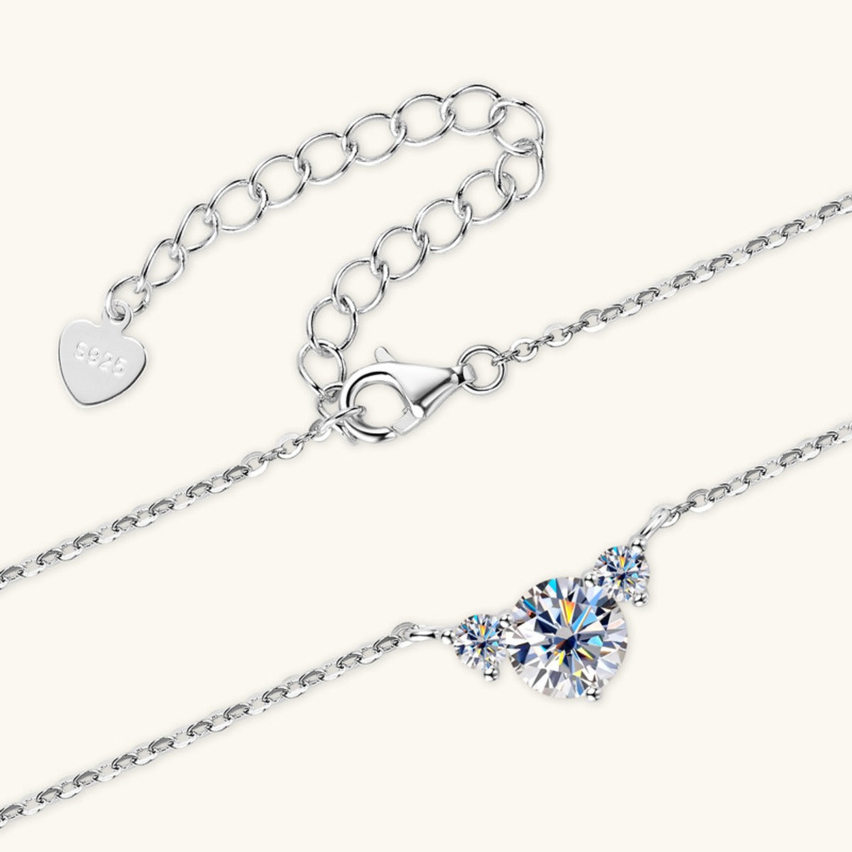1.2 Carat Moissanite 925 Sterling Silver Necklace Trandify Deal