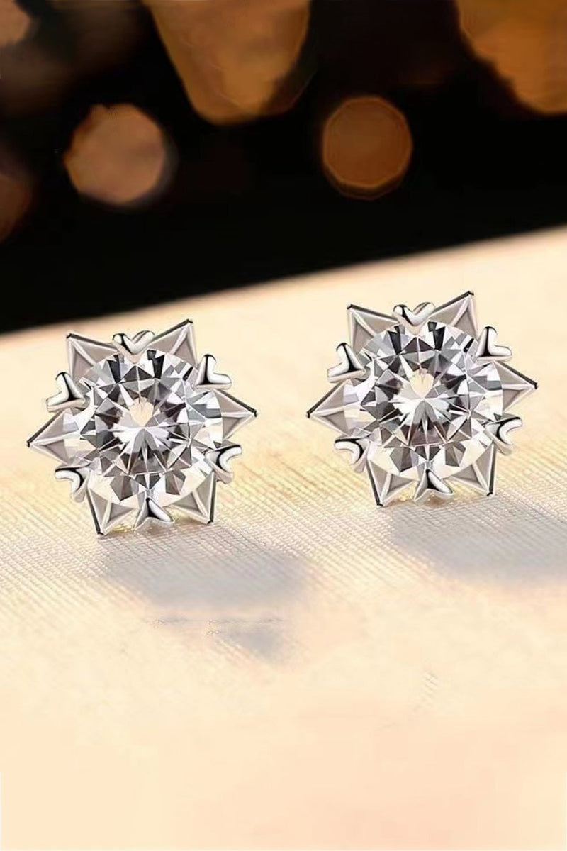 Stuck On You 4 Carat Moissanite Stud Earrings Trandify Deal