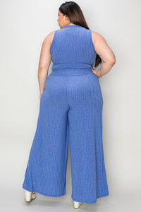 Basic Bae Full Size Ribbed Tank and Wide Leg Pants Set Trandify Deal
