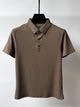 Men's Plus Size Ribbed Texture Polo Shirt – Short Sleeve Casual Top for Big & Tall – Breathable Summer Wear