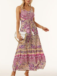Printed Scoop Neck Midi Cami Dress Trandify deal