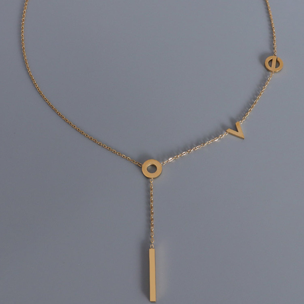 Titanium Steel Letter Necklace Trandify deal