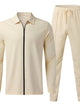 Plus size matching hoodie and pants set, breathable fabric for U.S. men
