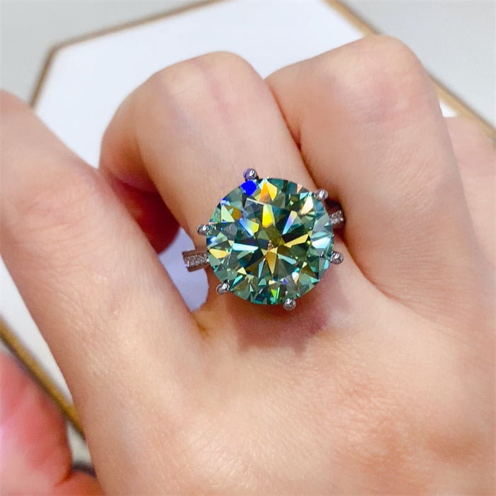 10 Carat Moissanite 925 Sterling Silver Ring Trandify Deal