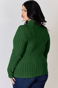 Basic Bae Full Size Ribbed Mock Neck Long Sleeve T-Shirt Trandify Deal