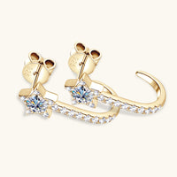 925 Sterling Silver Moissanite Star Earrings Trandify Deal