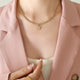 Brass Inlaid Zircon Letter Pendant Necklace Trandify deal