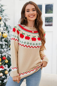 Angel Wings Graphic Round Neck Long Sleeve Sweater Trandify Deal