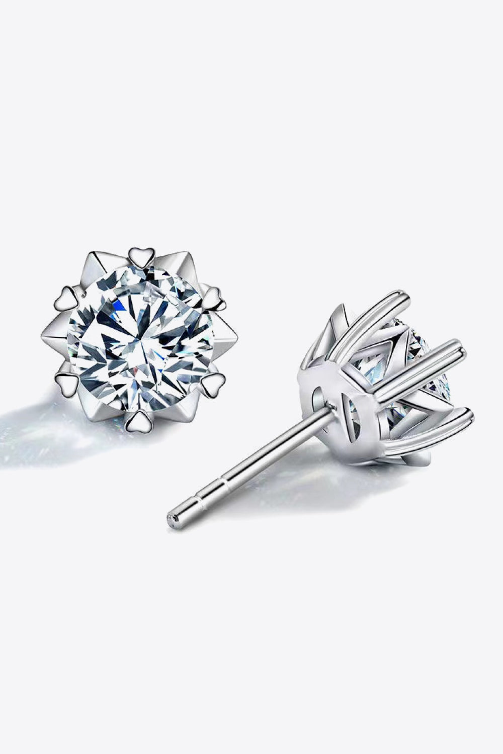 Stuck On You 4 Carat Moissanite Stud Earrings Trandify Deal