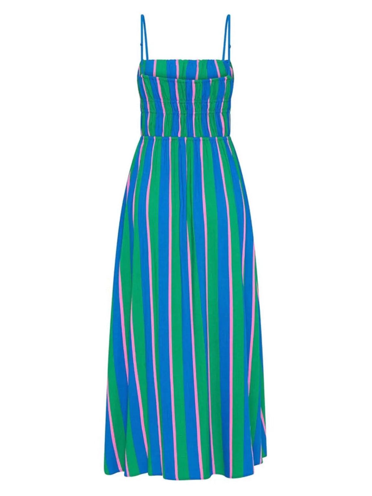 Floral spaghetti strap summer maxi dress for women – boho beach dress with side slit