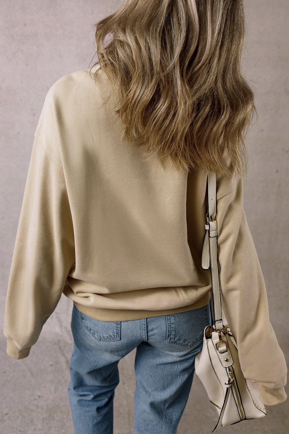 Round Neck Long Sleeve Sweatshirt Trandify Deal