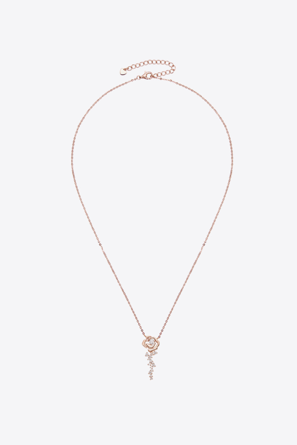 925 Sterling Silver 18K Rose Gold-Plated Pendant Necklace Trandify Deal
